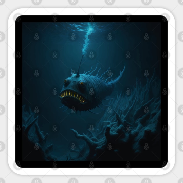 Deep Sea Fish Sticker by SARKAR3.0